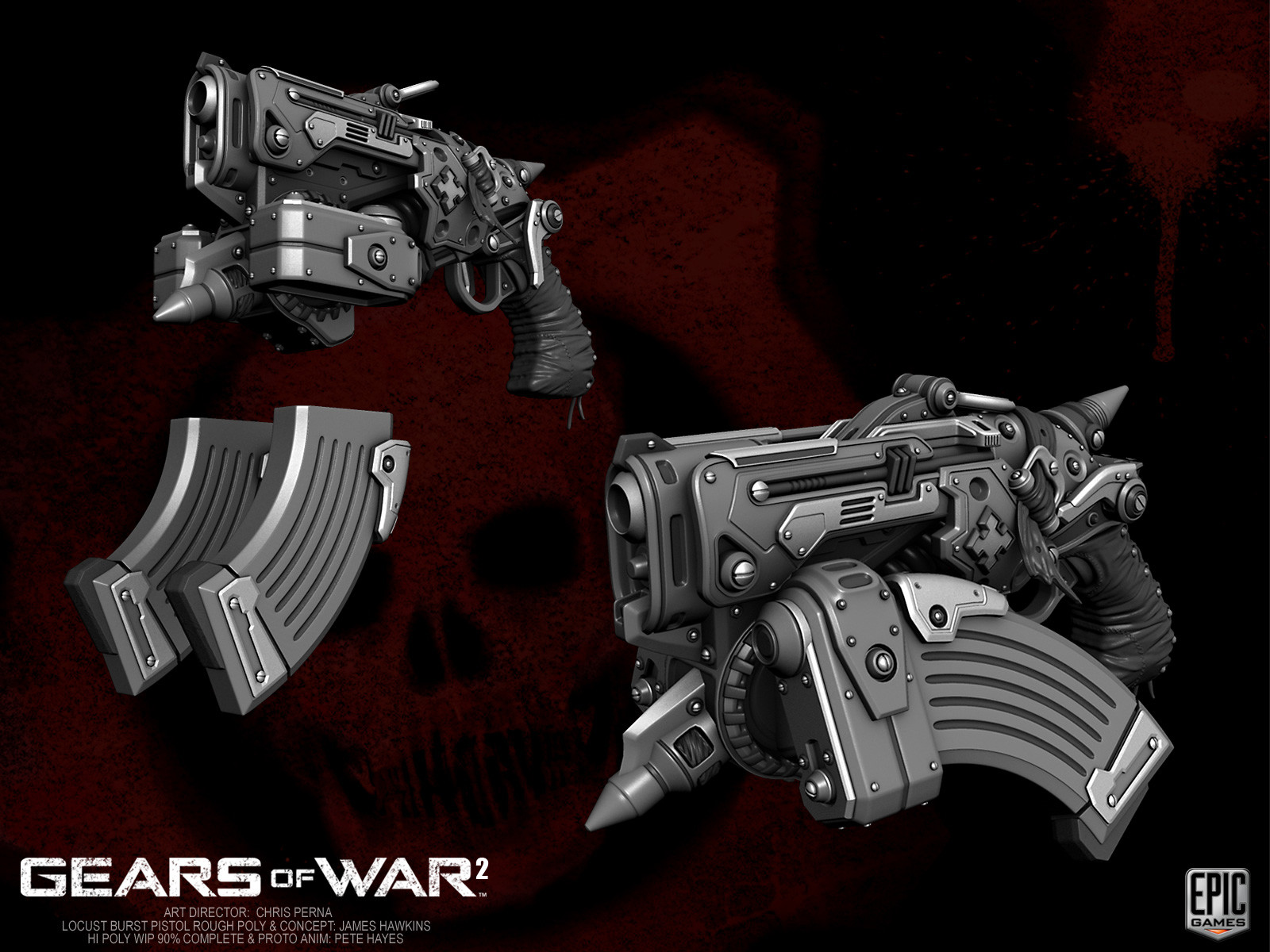 Gears of war 2 guns to draw