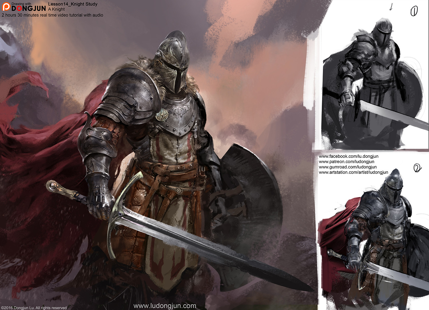 Artstation Lesson14 Knight Study A Knight Russell Dongjun Lu