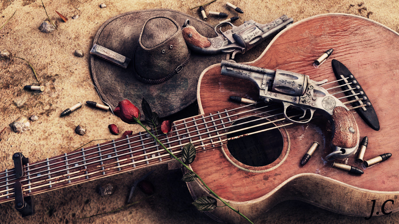 C guitar+GUN