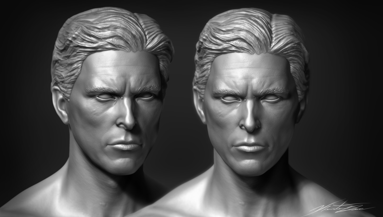 BATMAN anatomy sculpt (male anatomy study)