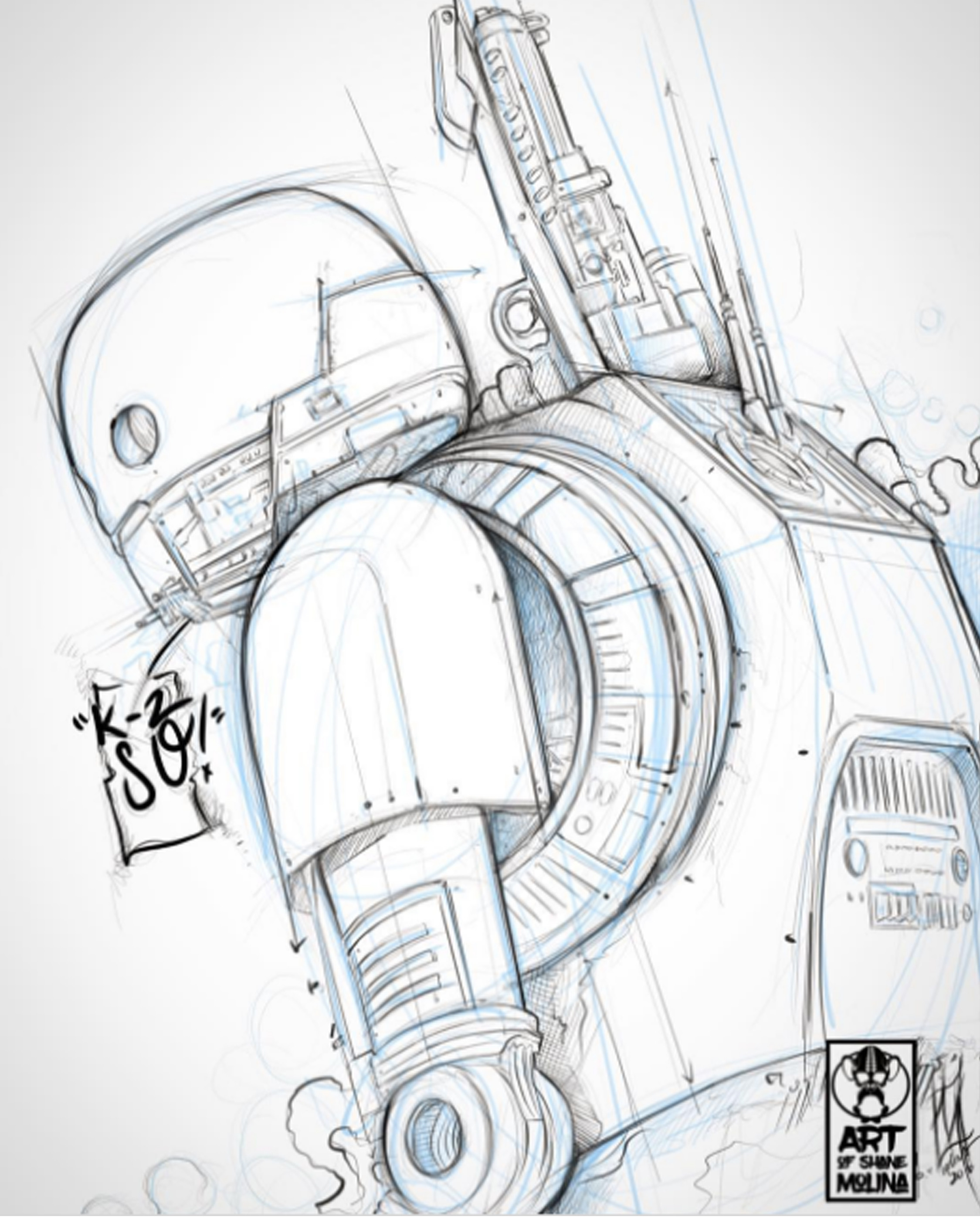 K-2SO Droid - Sketch