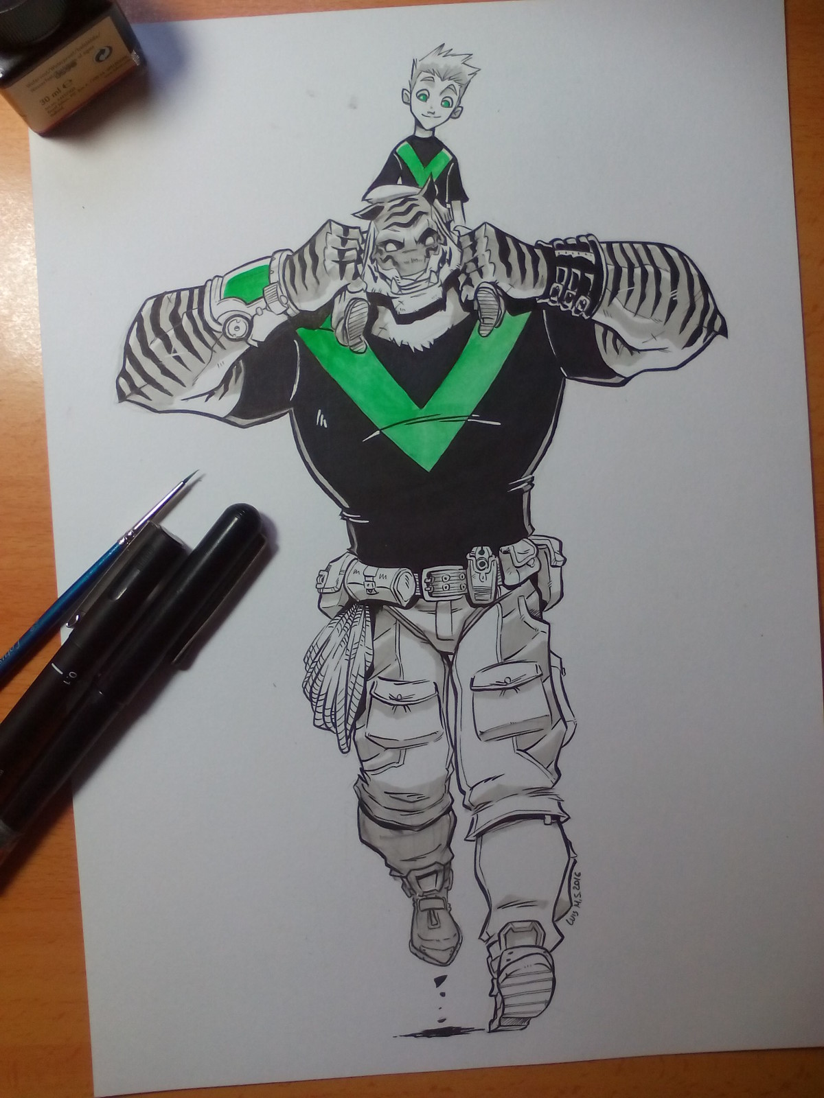 Day 18: Vic Verne main characters. The last work I was illustrating.