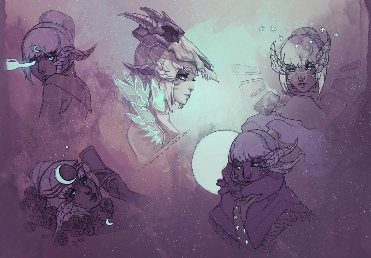 Artstation Sketch Page Astrologian Silas Owen
