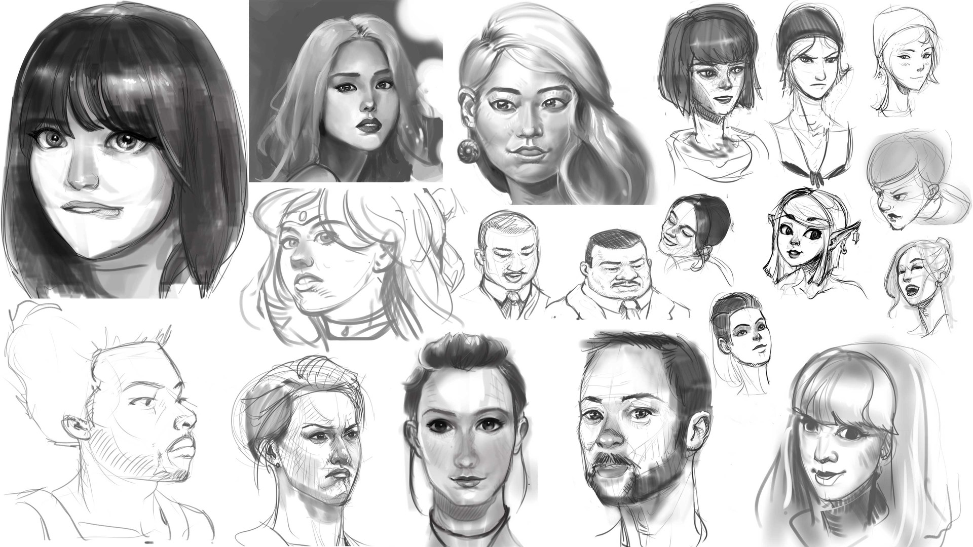 ArtStation - Portrait sketching