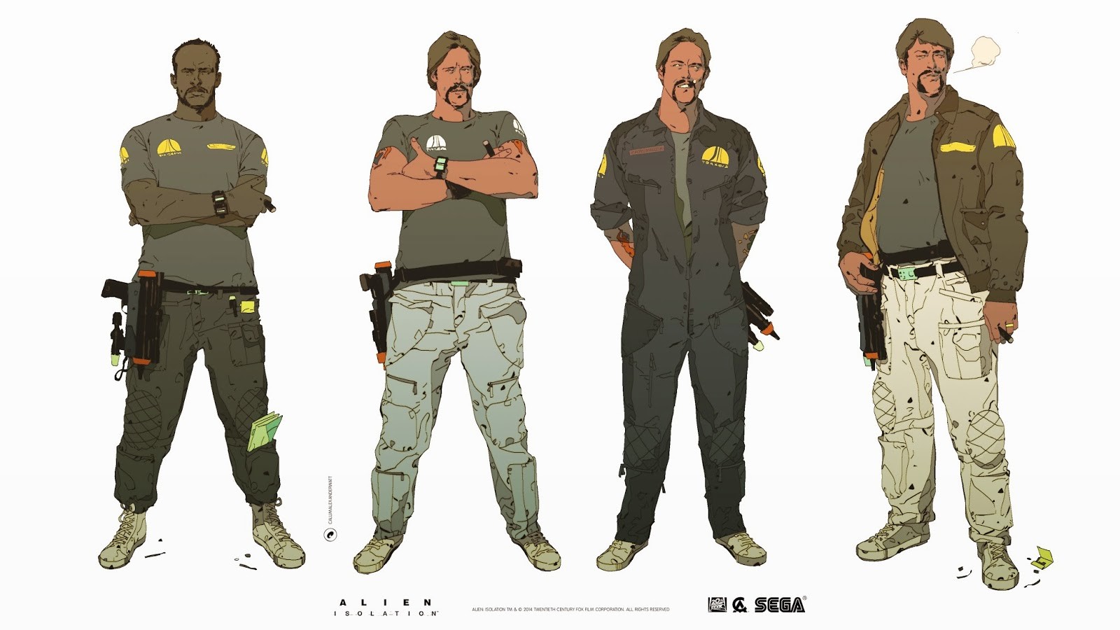 Artstation Alien Isolation Character Costume Designs Calum Alexander Watt