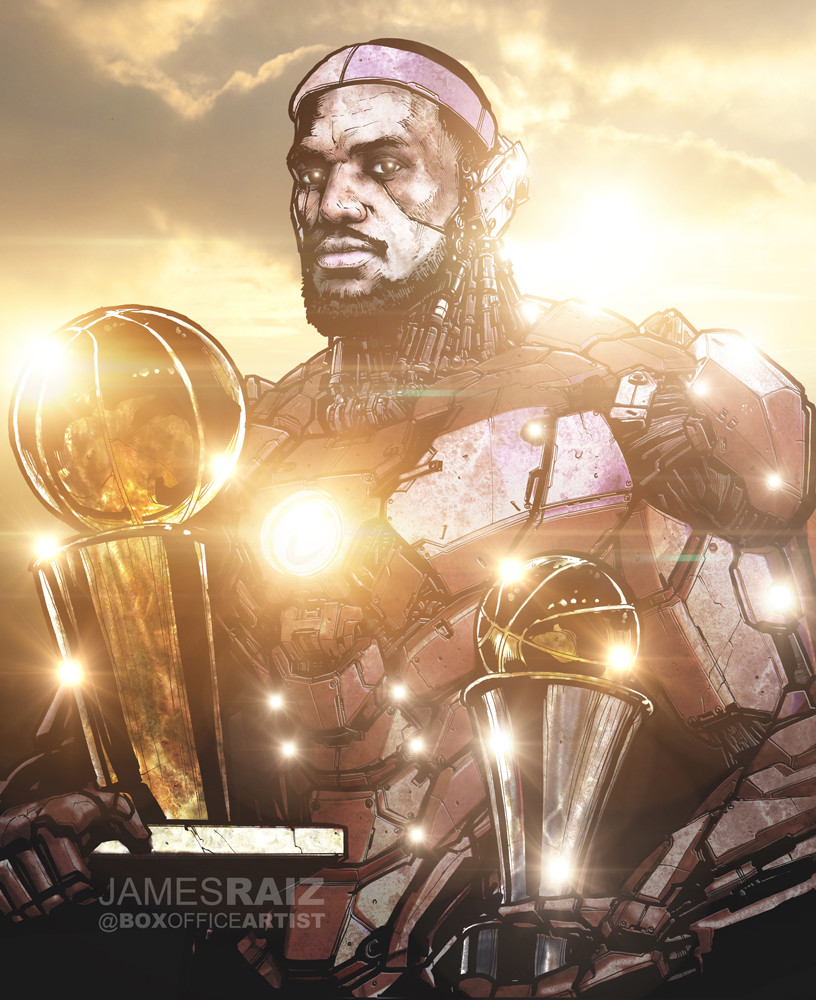 Lebron James color drawing by The Illestrator