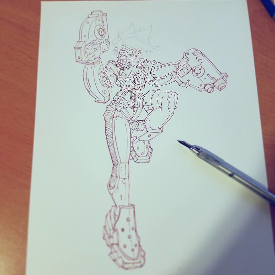 Re-inked with waterproof ink.