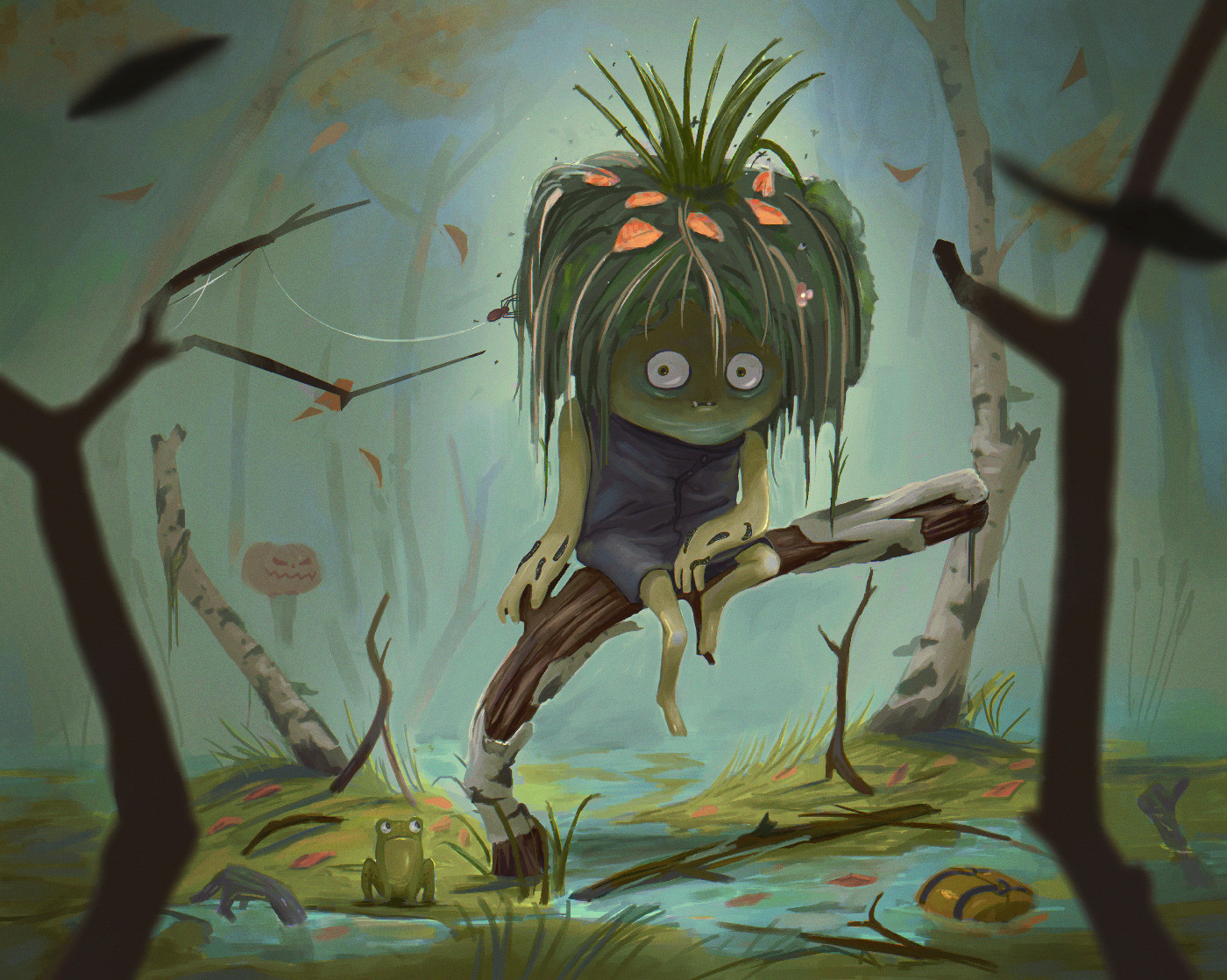 ArtStation - swamp monster in search of friends
