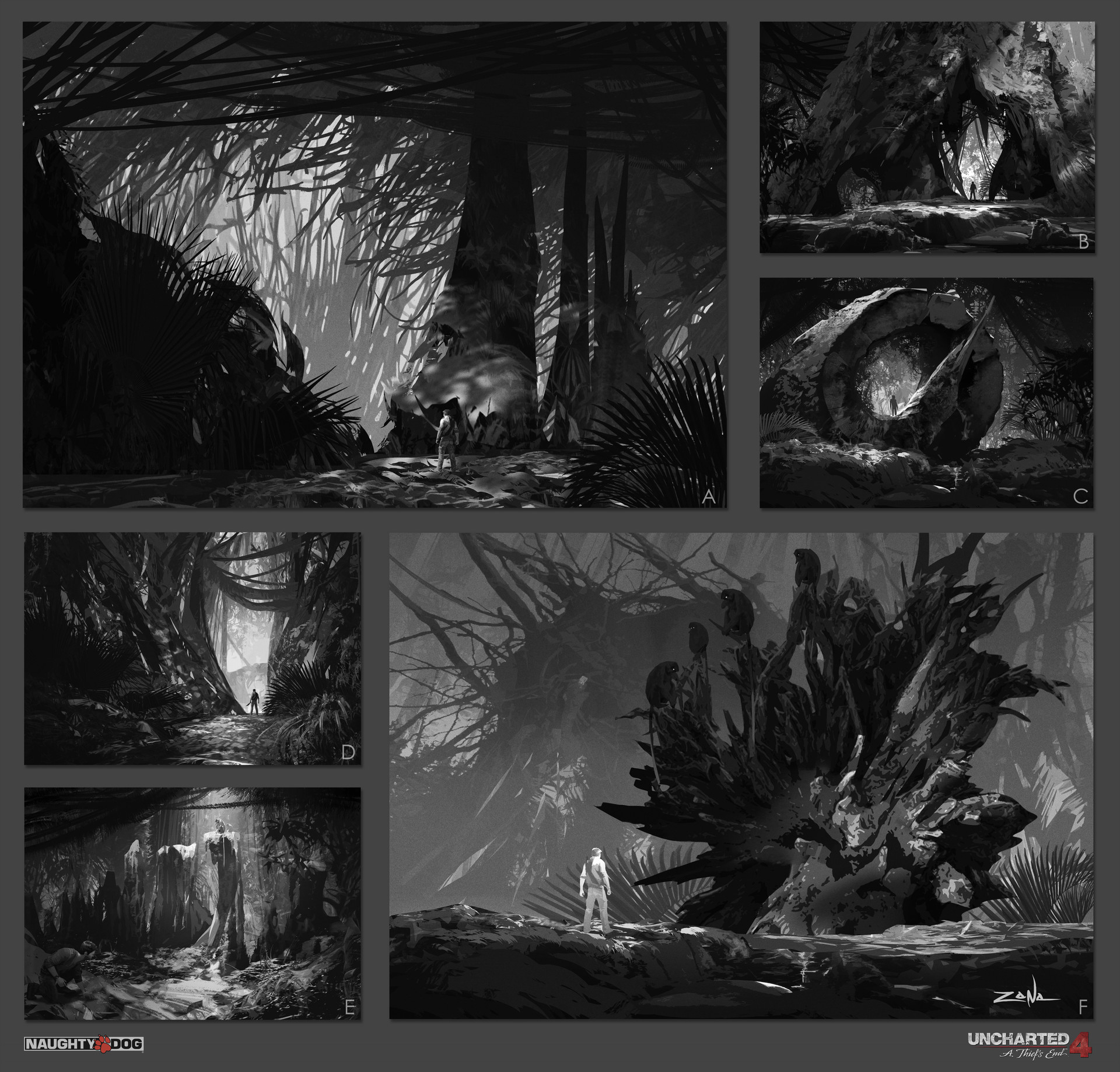 Artstation Uncharted 4 B W Sketches Eytan Zana