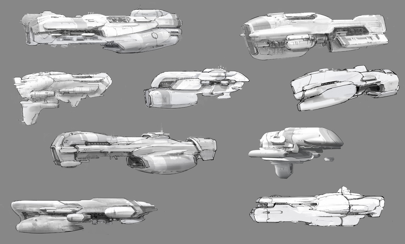 Militia ship sketches