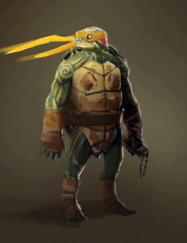 First Design Rough. The idea is to create a more realistic Humanoid Turtle.