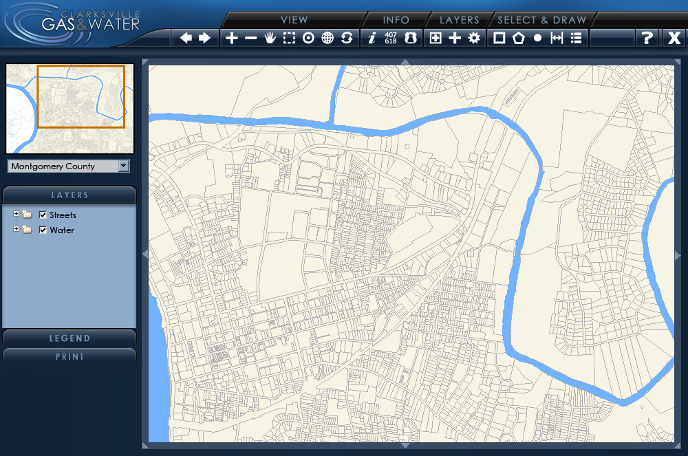 ArtStation - Clarksville Gas and Water (GIS Interface)