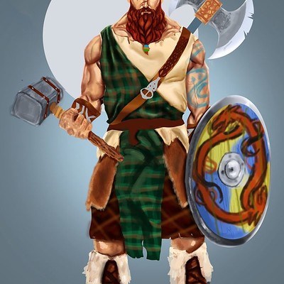 oualid toudji - tyr god of war and
