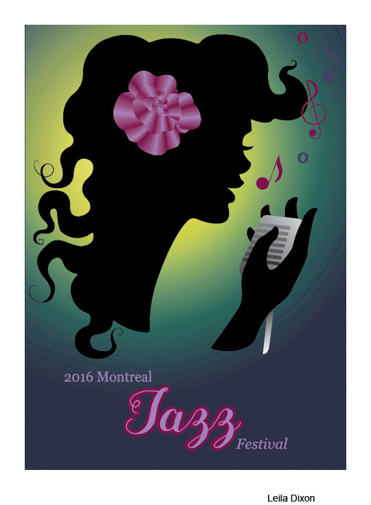 Artstation Montreal Jazz Festival Poster Assignment Leila Dixon