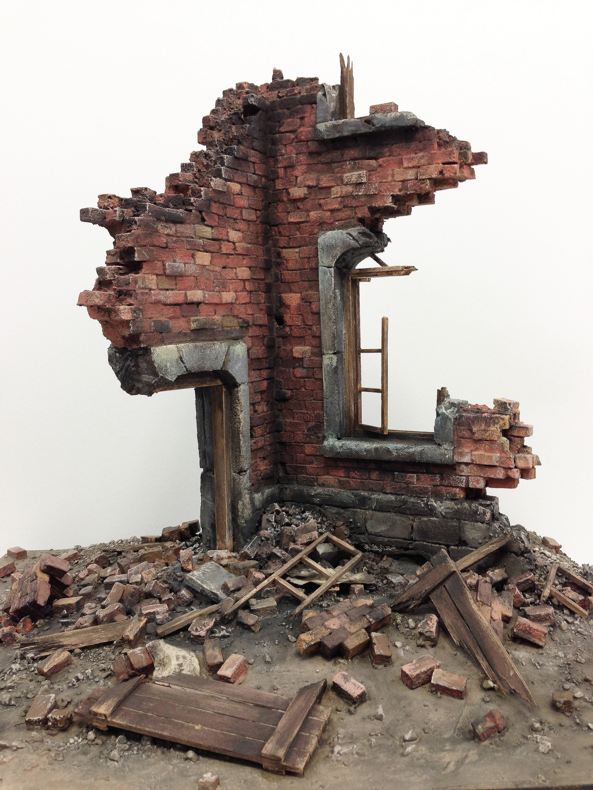 ruined building diorama