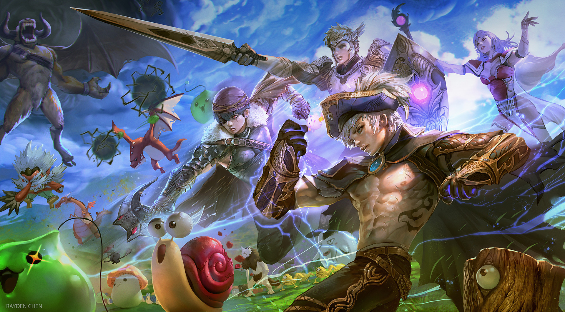 Artstation Maple Story Online Rayden Chen