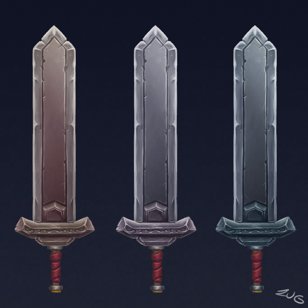 Artstation Simple Rpg Weapons Hand Painted Zug Zug Studio
