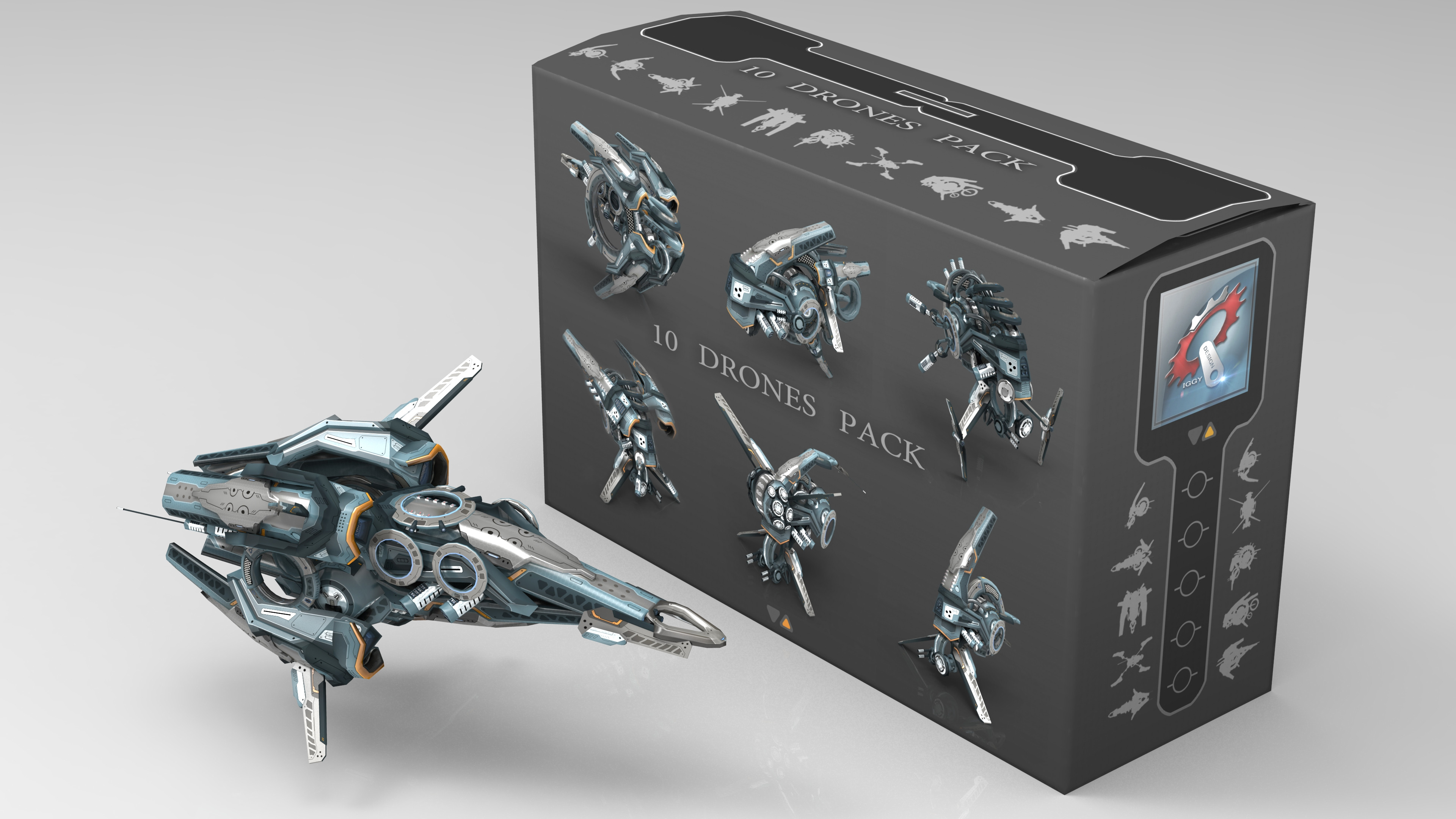 https://www.artstation.com/artwork/qoerR  - only one texture