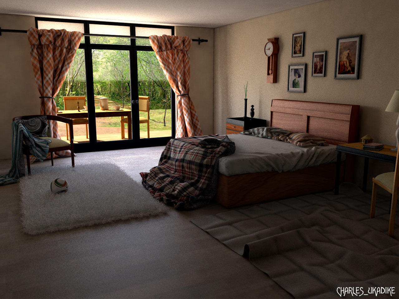 Charles Ukadike - Realistic Bedroom