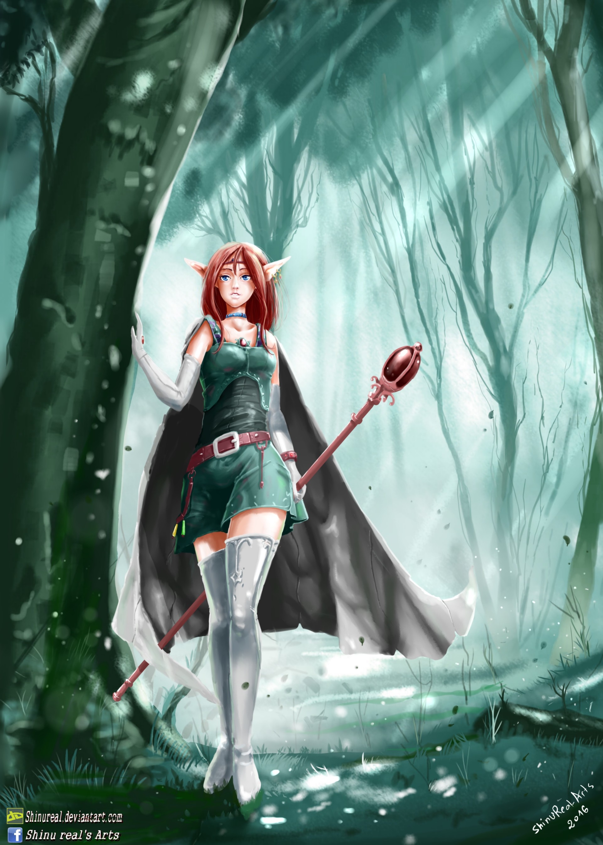 anime water elf warrior