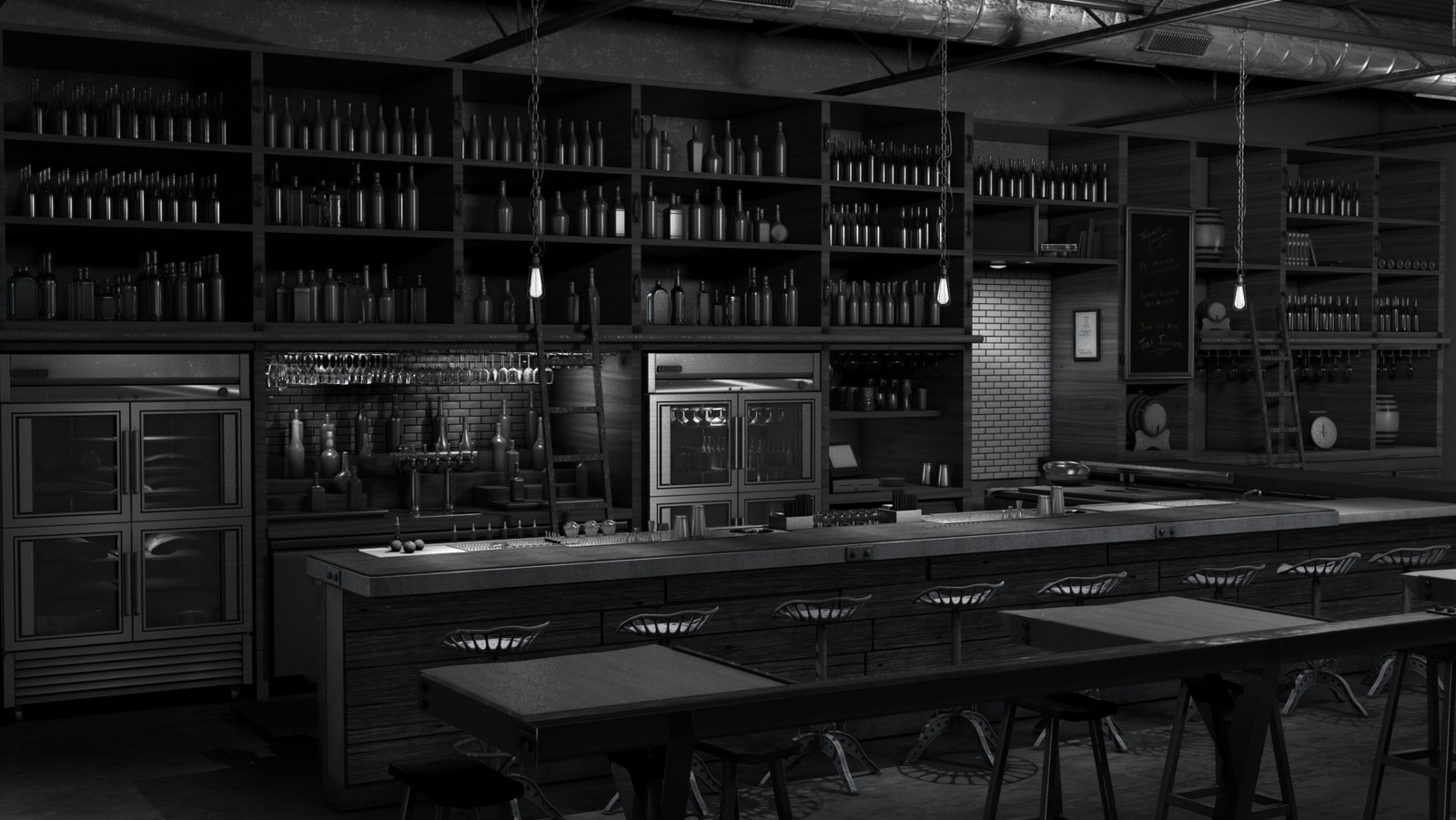 Rapscallion bar - Noir - Long shot
