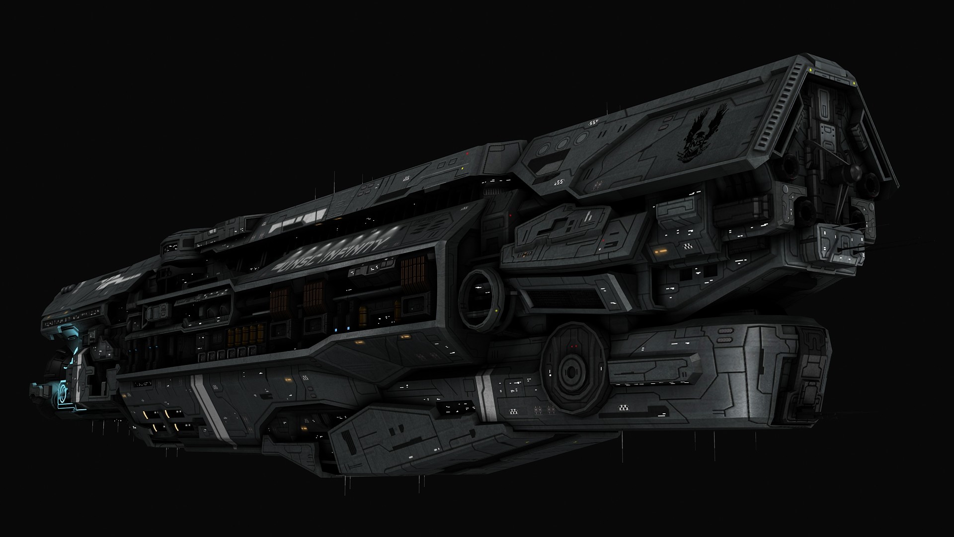 Artstation Sins Of The Prophets Unsc Infinity Class Warship Complete Jared Harris