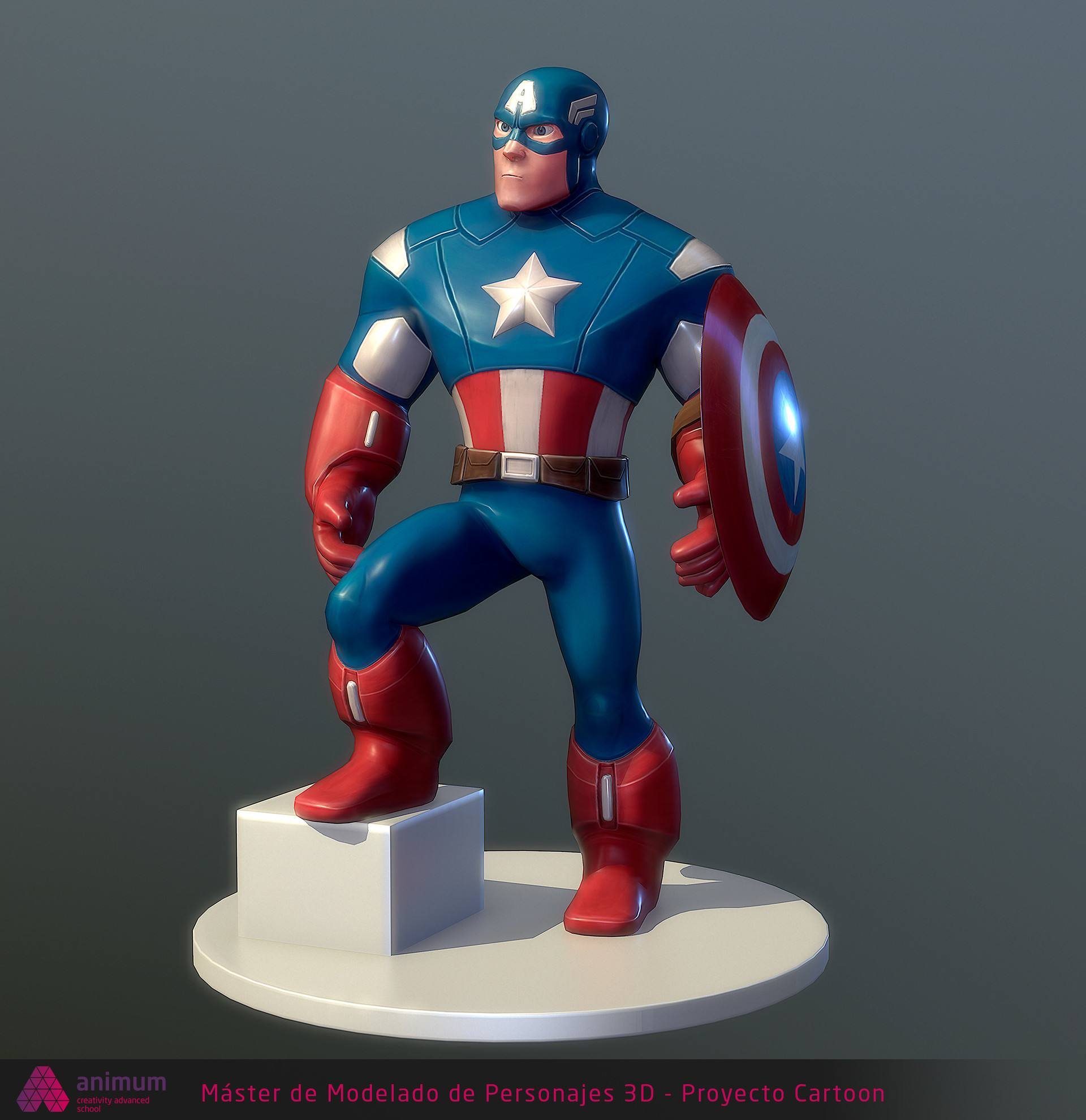 Leandro Castagno - Cartoon Captain America