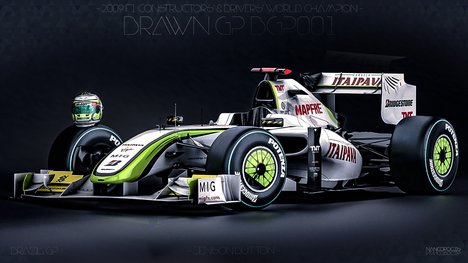Zoki Nanco - Nancorocks - ZNR3D - Brawn GP BGP001 - Jenson Button - Brazil  2009
