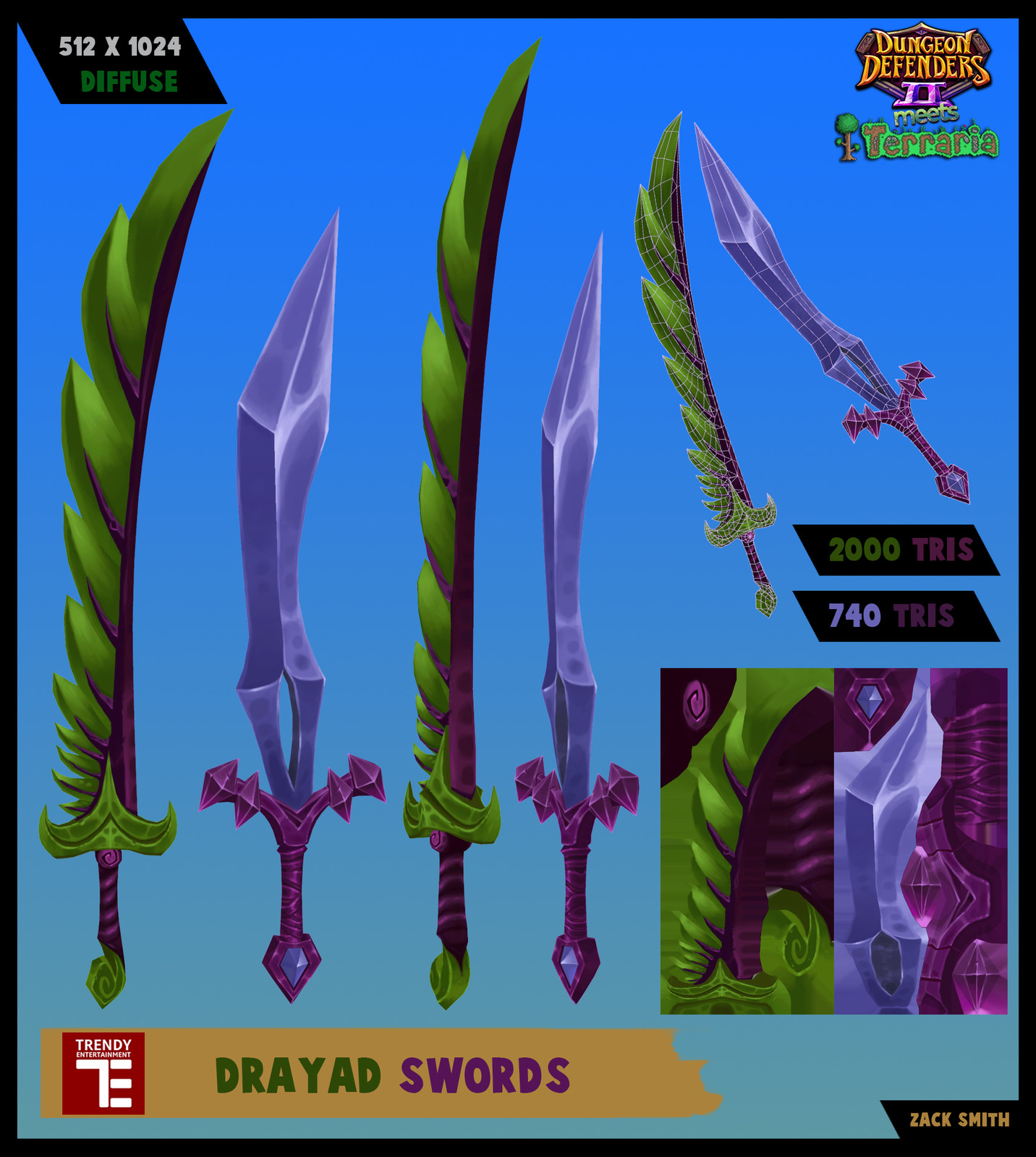 Zack Smith Dungeon Defenders II Terraria Crossover