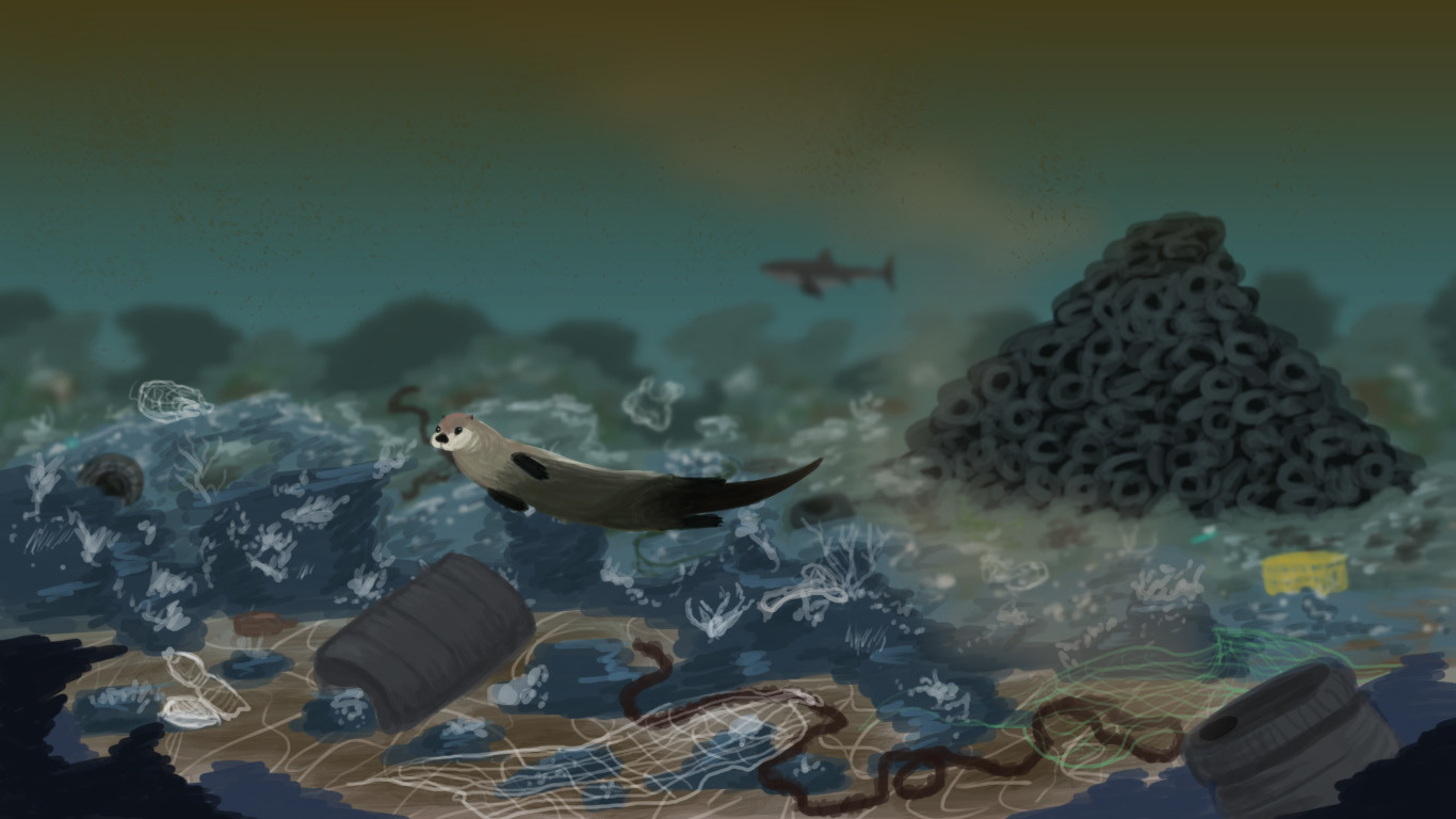 ArtStation - Pollution of the oceans