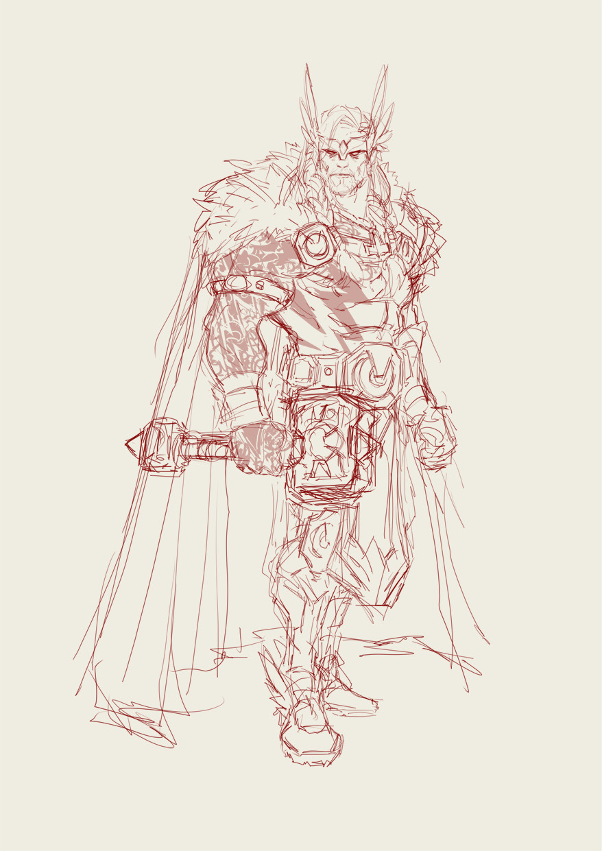 Бог тор рисунок