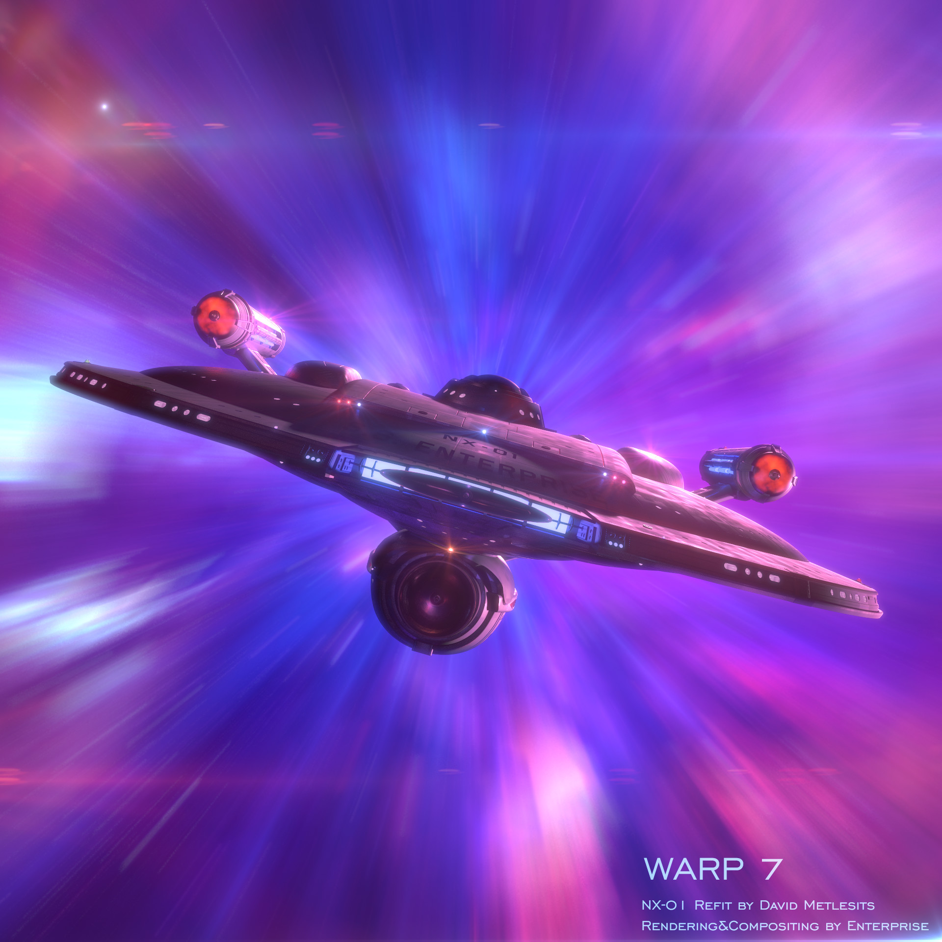 ArtStation Enterprise NX01 Refit maximum warp