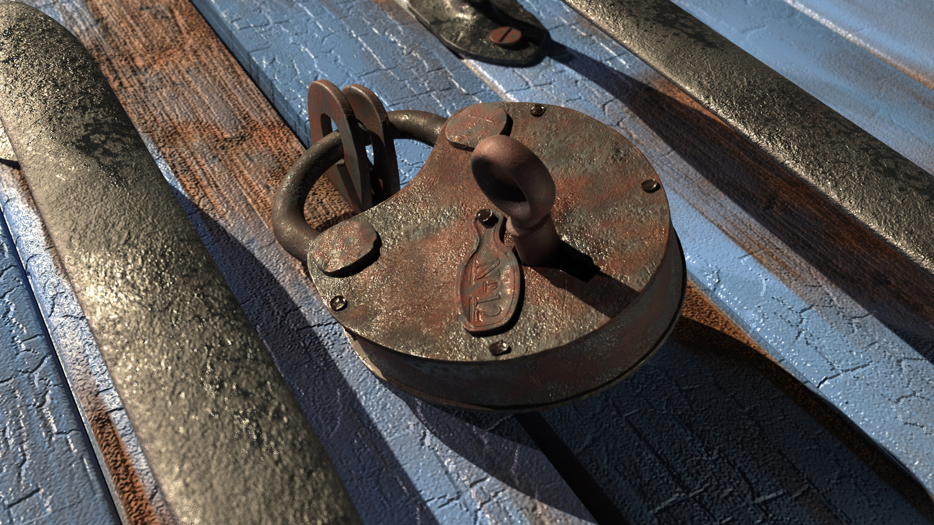 ArtStation - Old Padlock modelled with 3DS Max. Rendered with Corona ...