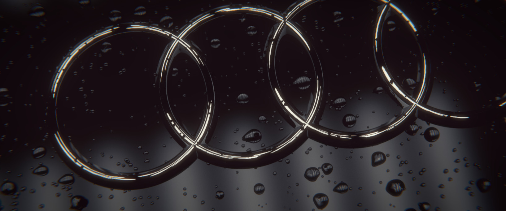 ArtStation - Audi logo with water drops