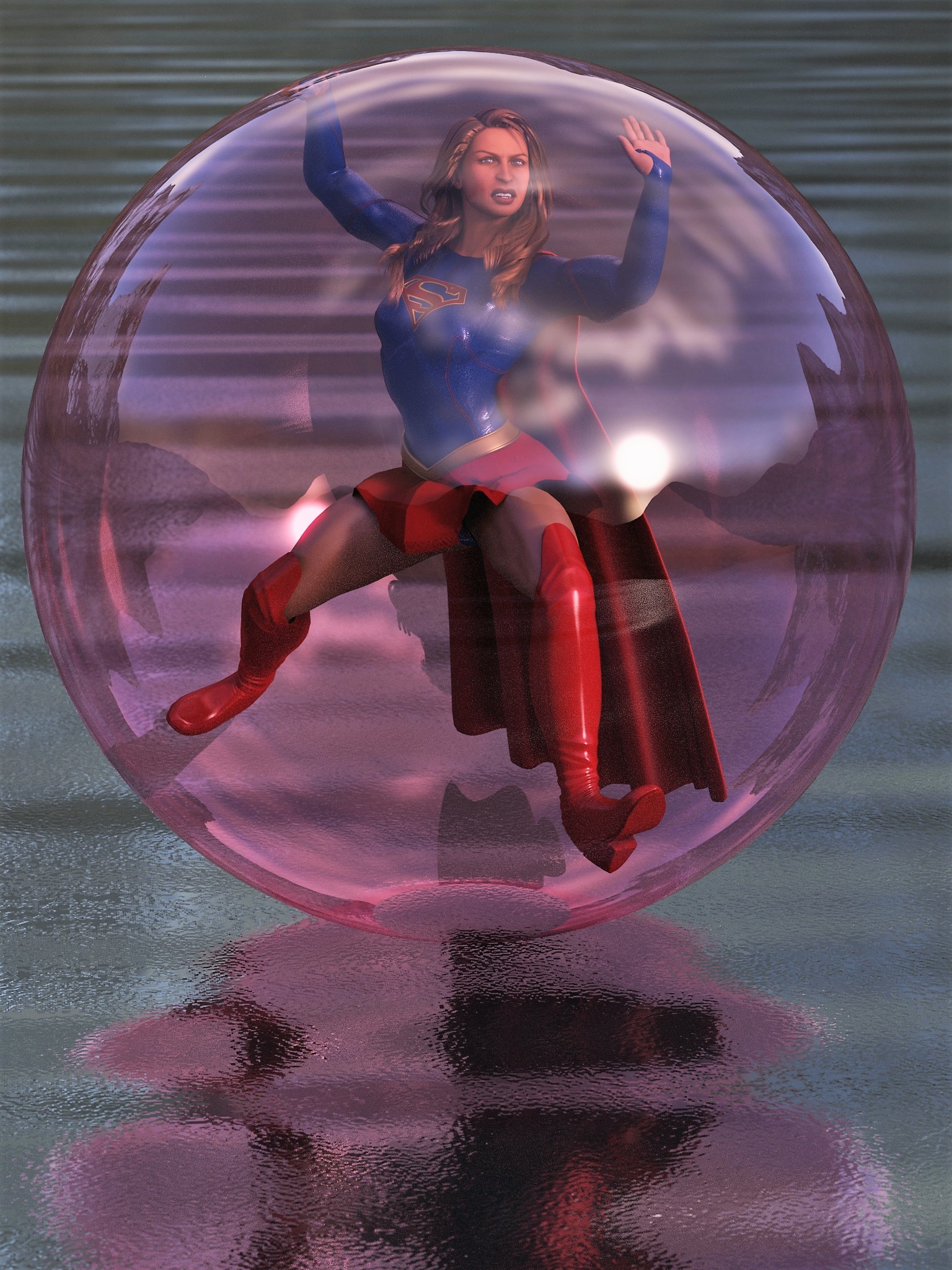 Superirl trapped in a bubble 