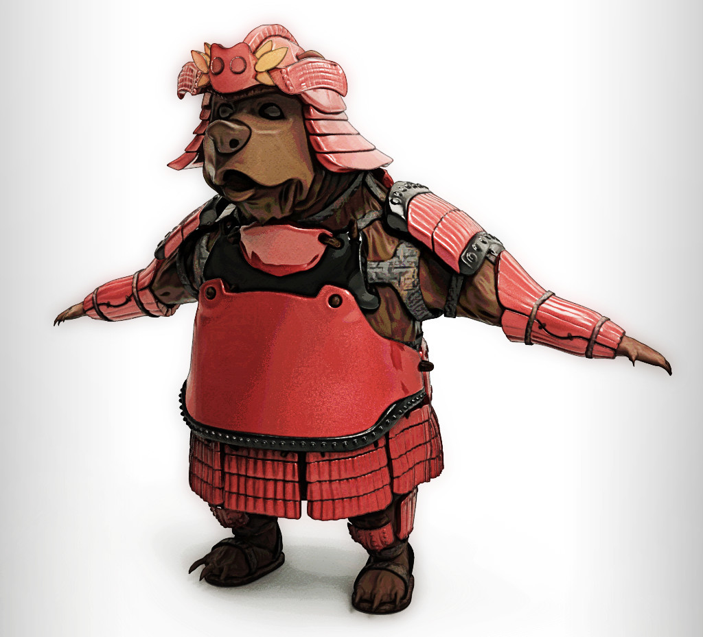 Kuma Samurai Cgキャラクターデザイン