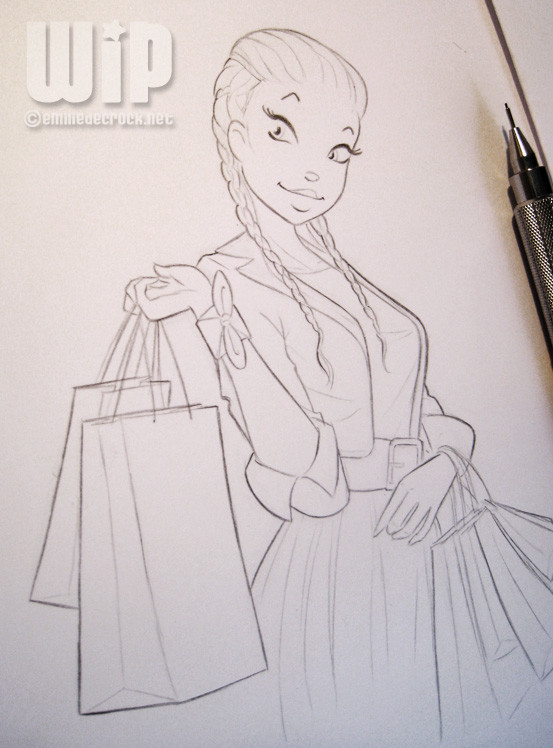 Artstation Sketch Pinup For Disney Mag Emilie Decrock