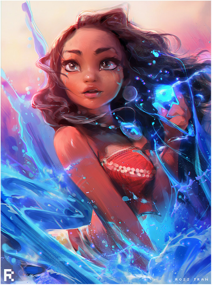 Artstation Moana Rossdraws Moana fan art disney inspired disney princess portrait disney characters drawings artwork pictures princesses. artstation moana rossdraws