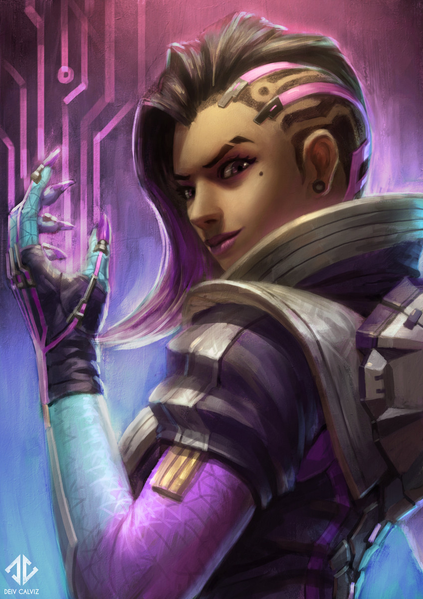 Fanart, Overwatch, Sombra