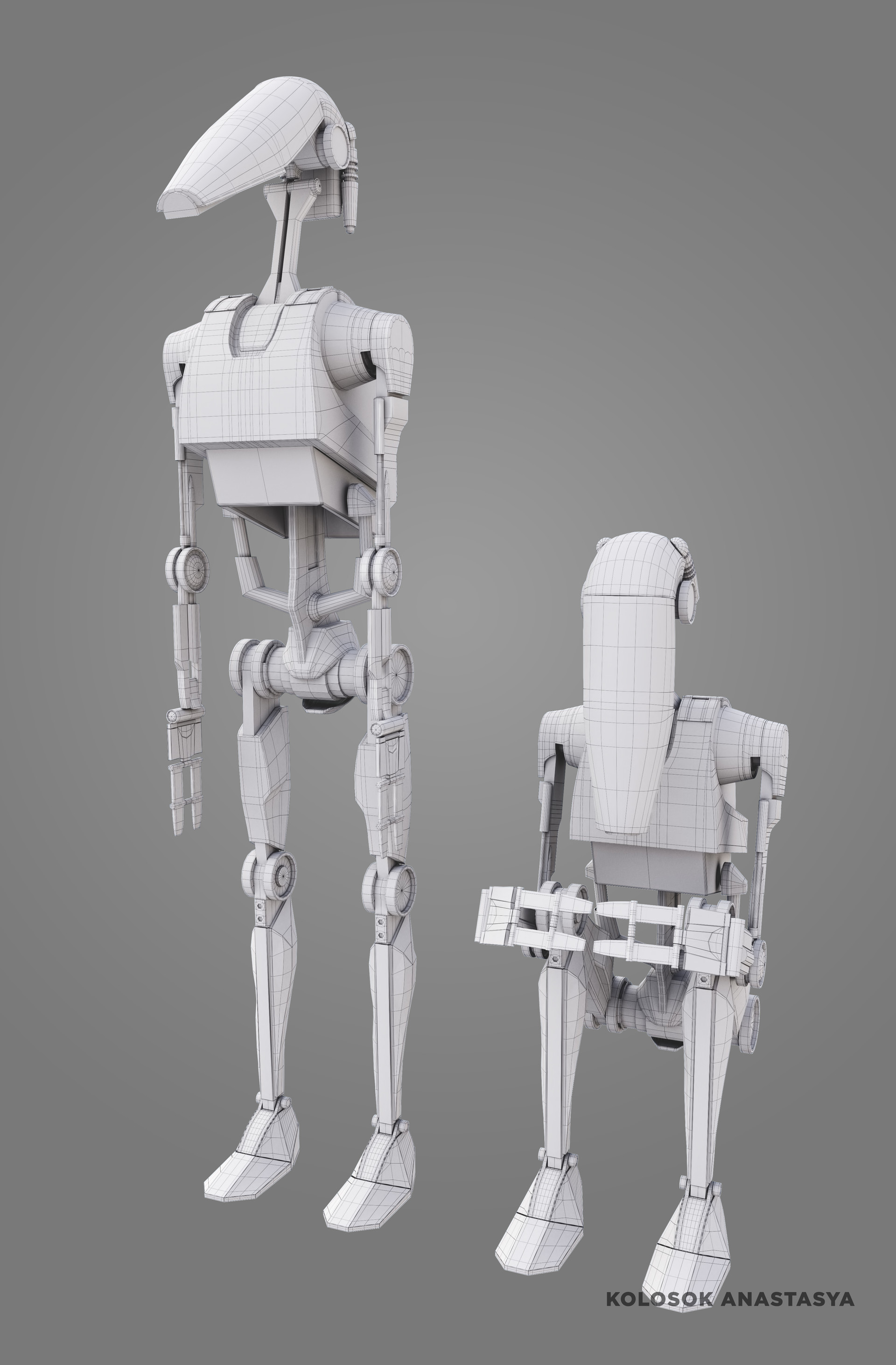 Artstation B1 Battle Droids Star Wars Anastasya Kolosok