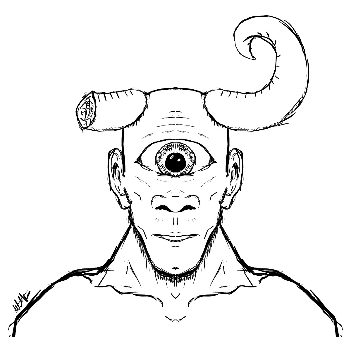 Andreas Wetter Quick Cyclops Sketch Treasure map of sea serpent island. andreas wetter quick cyclops sketch