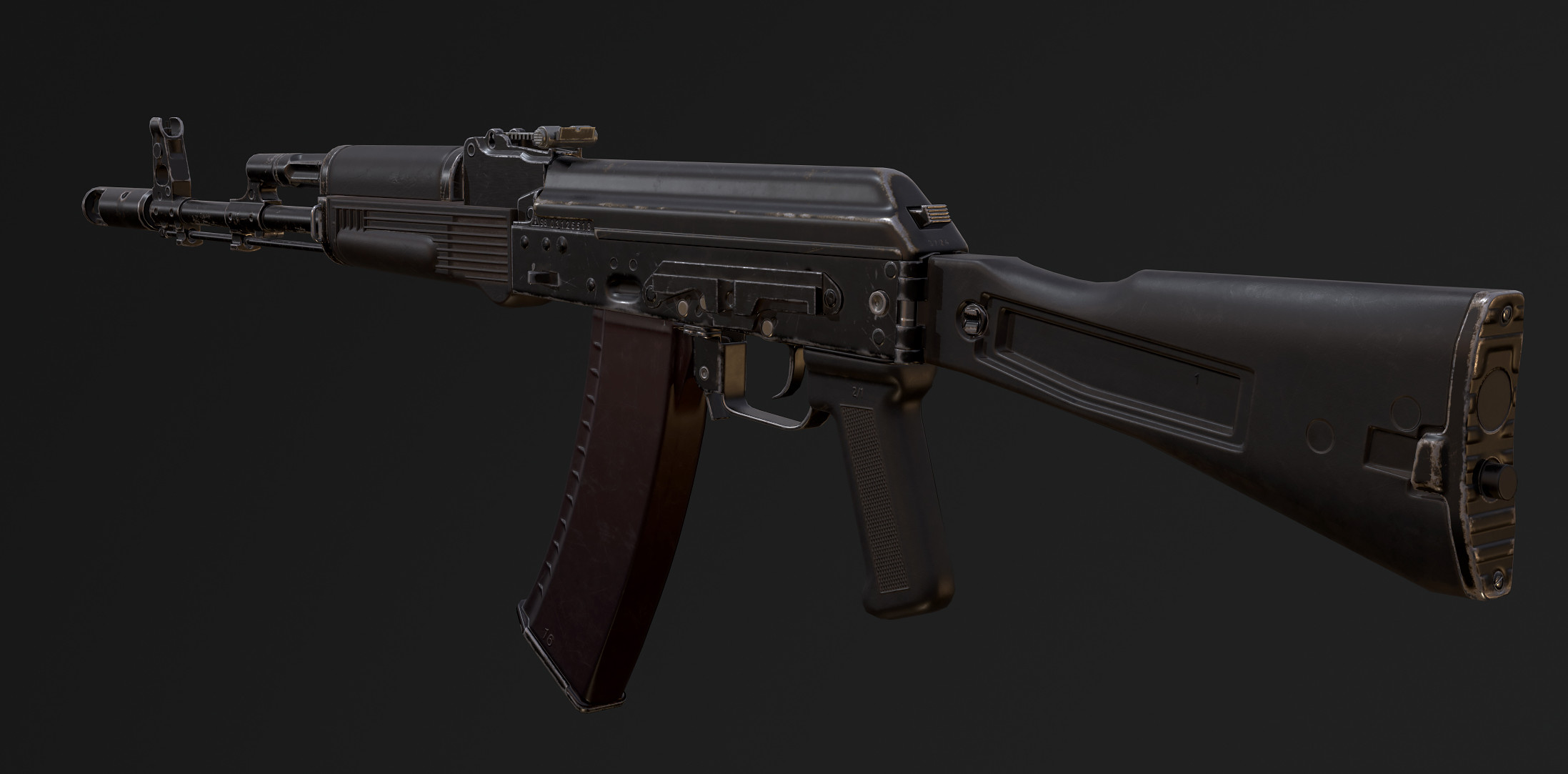 AK47. Real-time. Unity3D. Close-up 2