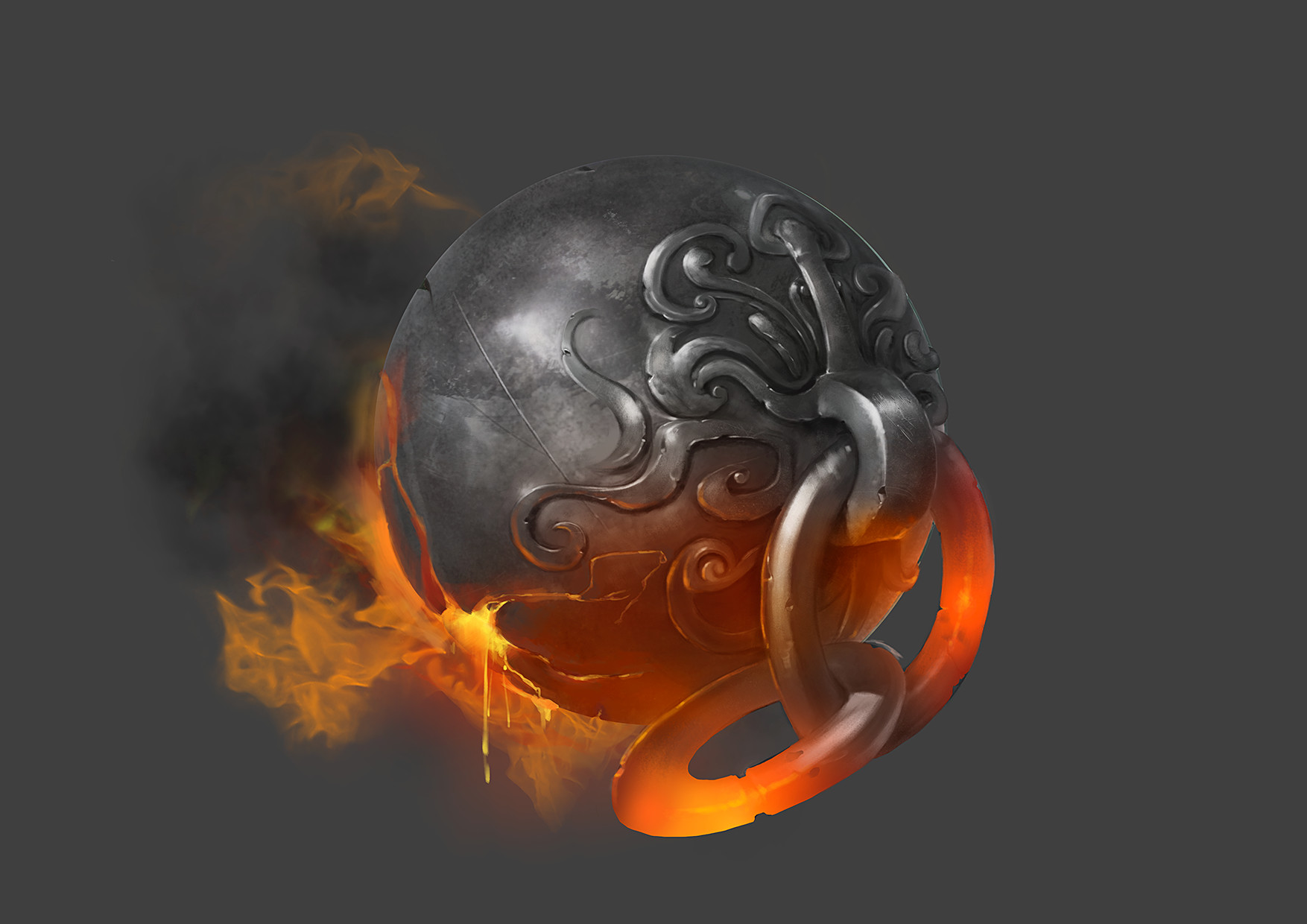 Artstation Study Metal Ball Digital Painting Alexandre De Souza