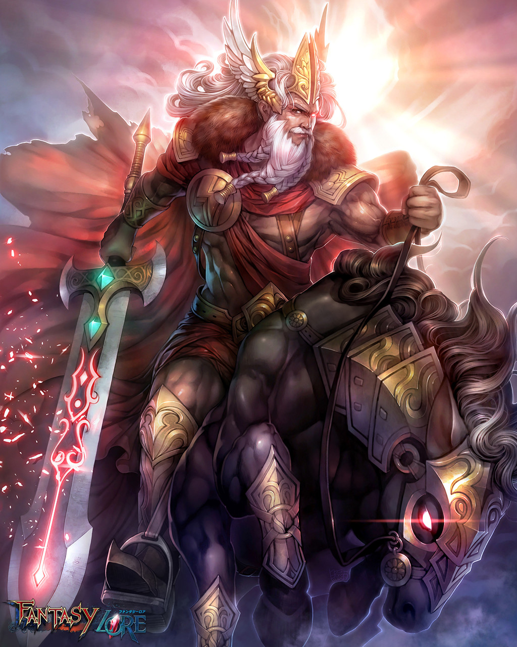 Artstation Fantasy Lore Odin Jyb Art 照夜白