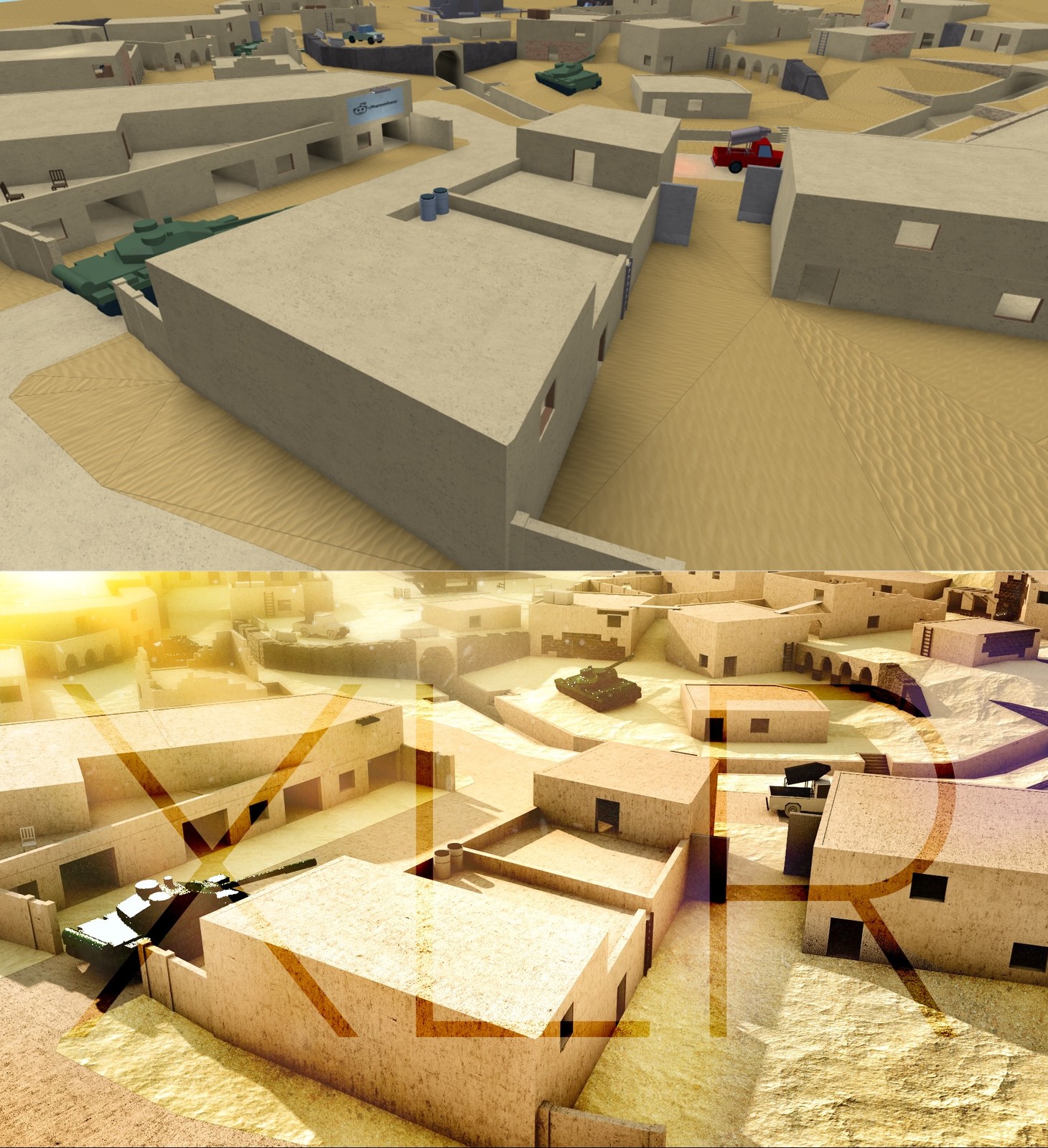 Comparison to game visuals