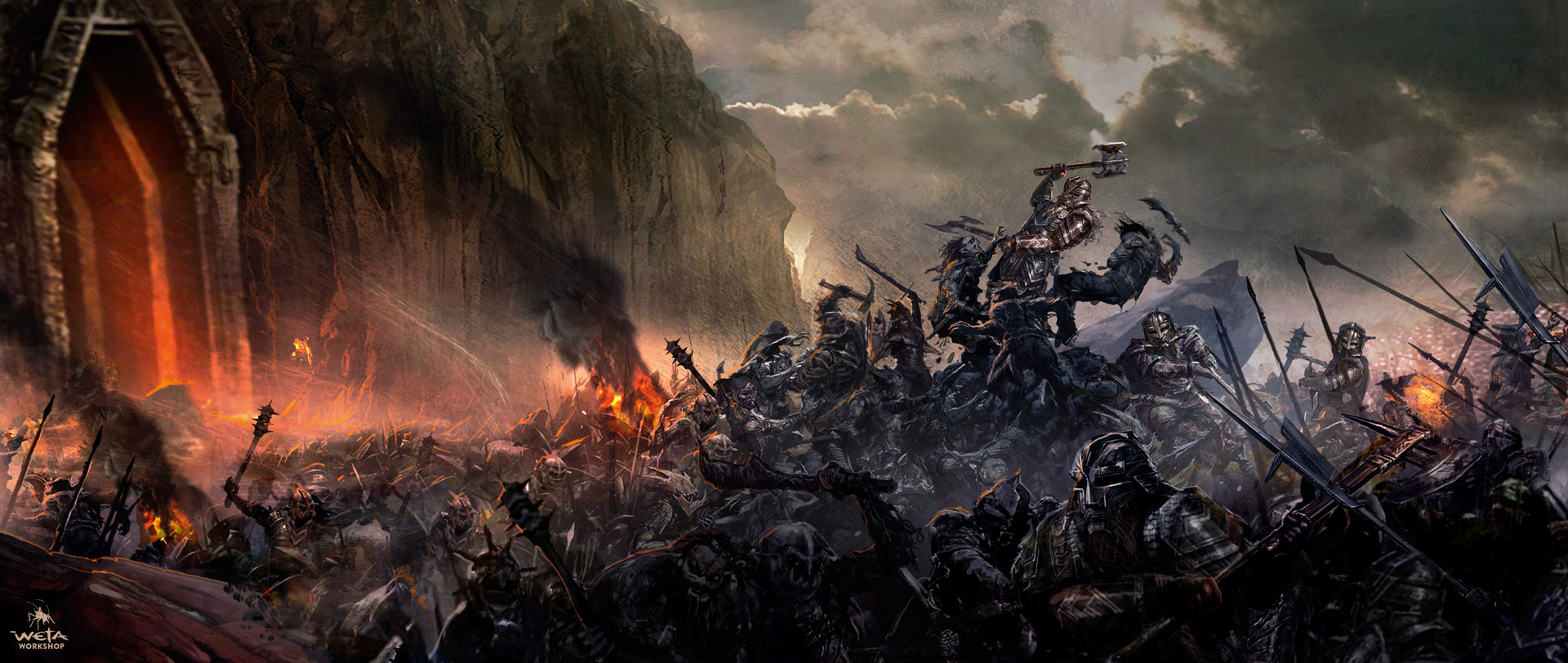 Artstation The Hobbit Moria Battle Weta Workshop Design