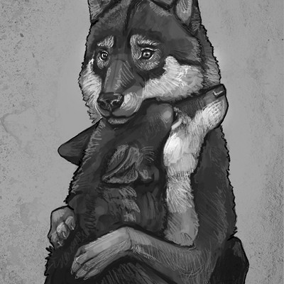 Lupine Embrace- digital sketch