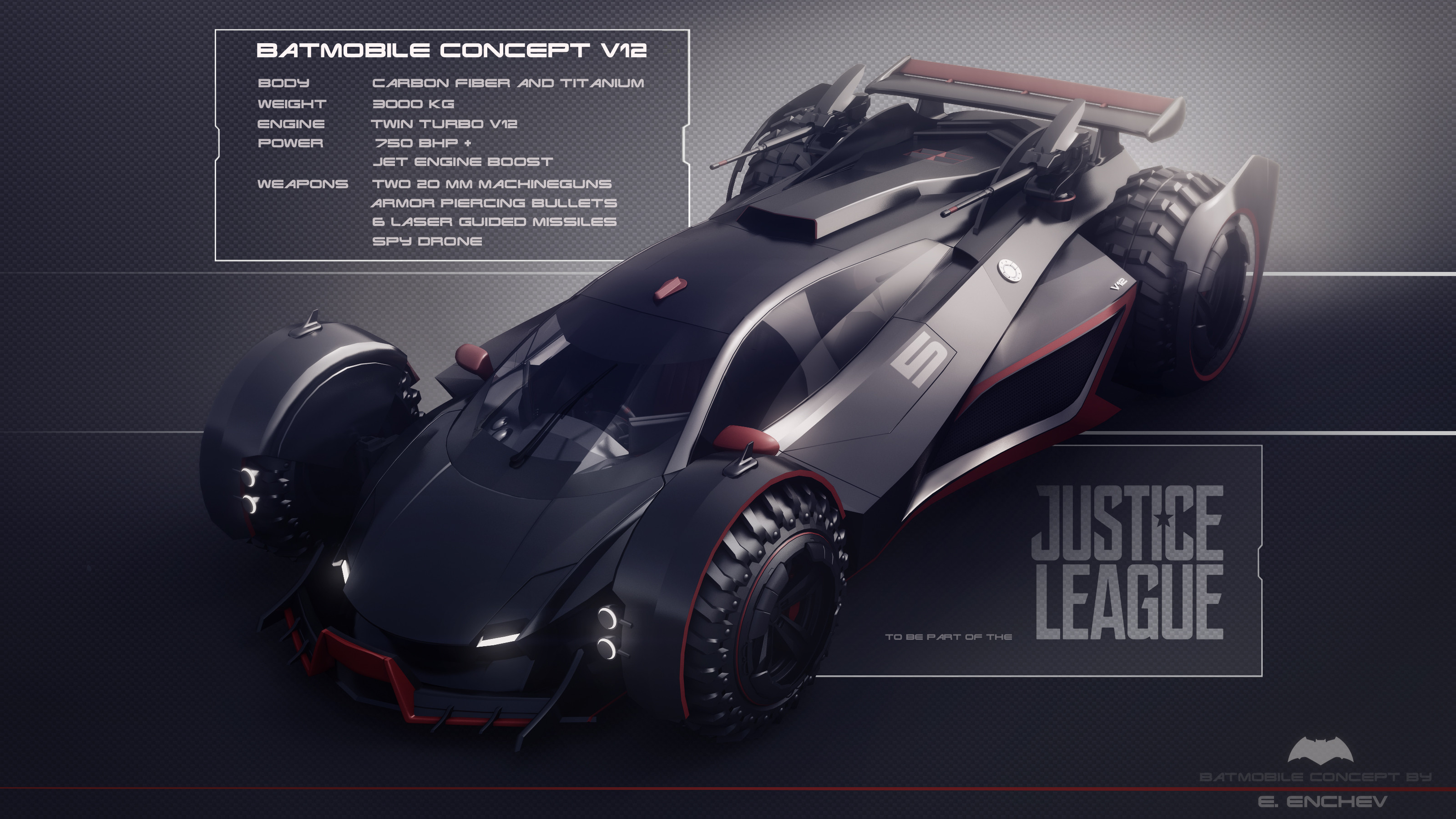 Artstation Batmobile Concept V12 Encho Enchev