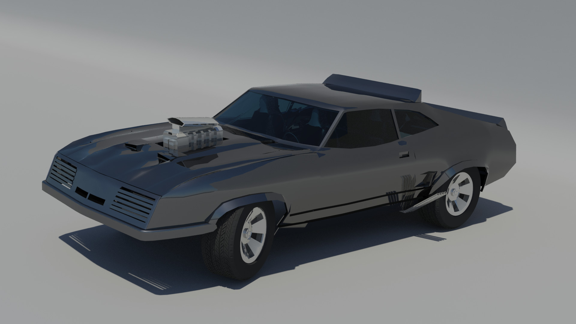 Artstation Car Modeling V8 Interceptor Mad Max
