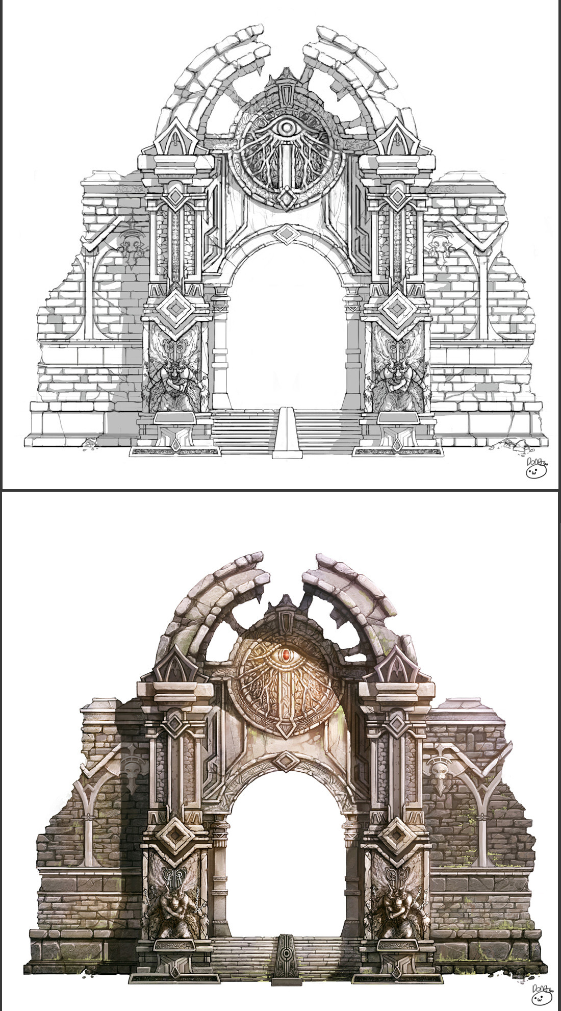 Artstation Ancient Ruins Memorial Tower Dong Dong